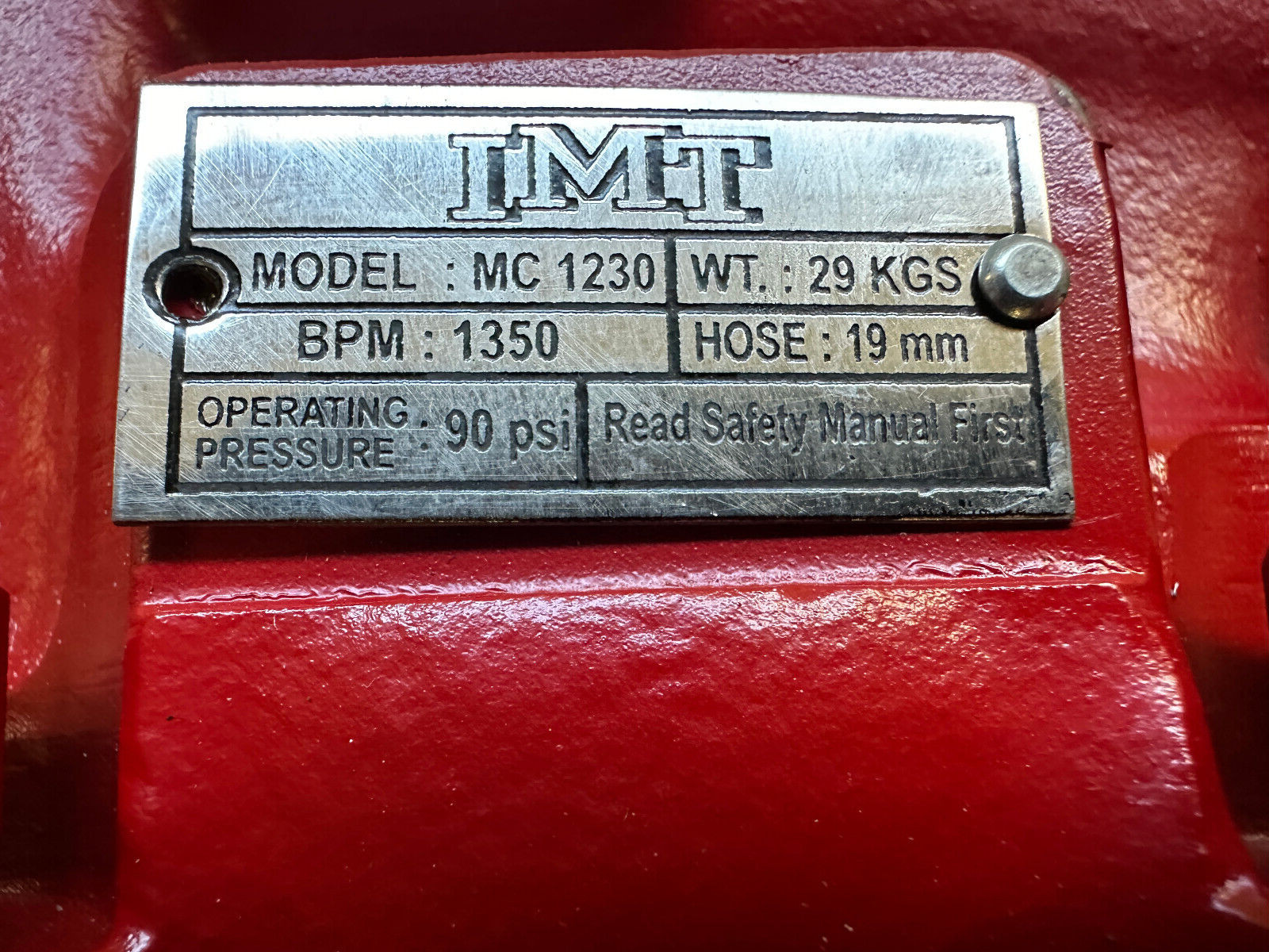 60 Pound Concrete Breaker - Air Jack Hammer 1 1/6 x 6 shank IMT MC1230 - New