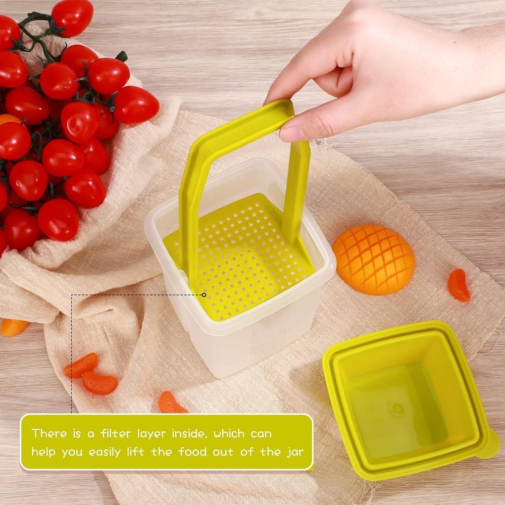 Jalapeno Pickle Containers with Strainers