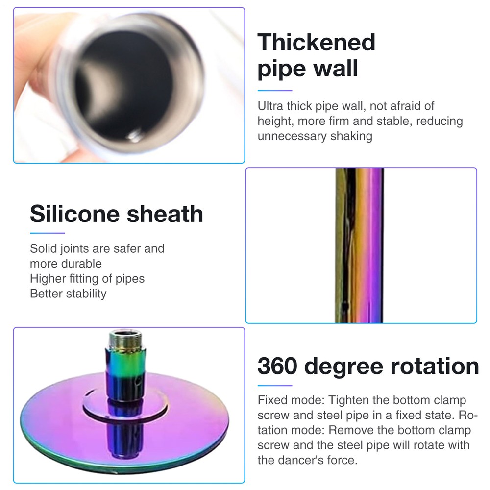 Pole Dance Pole for Home 45mm Spin Static Dancing Pole Professional qualified