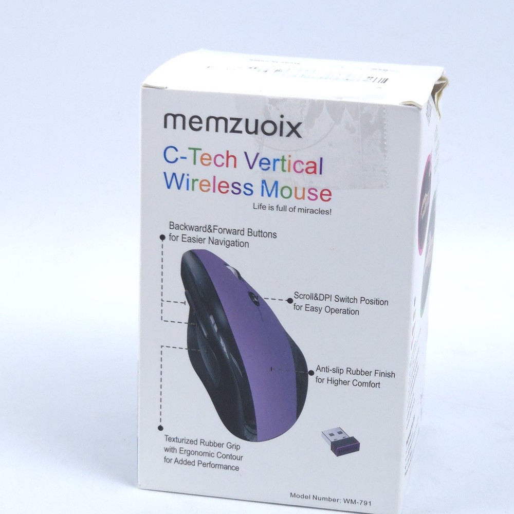 Wireless Vertical Mouse Ergonomical Adjustable DPI Reduce Forearm Strain