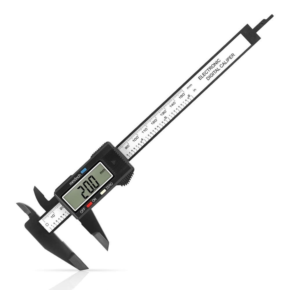 Digital Caliper with LCD Screen - 6 Inch, Plastic, Blue