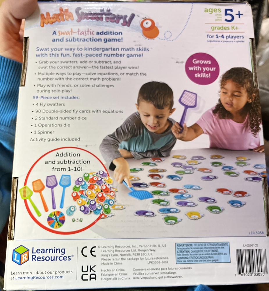 Learning Resources Math Swatters Addition & Subtraction Game