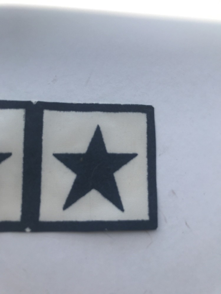 Military Two Star Blue Patch ( Thin)