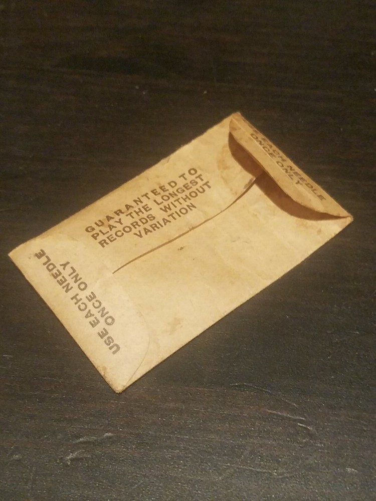 gramophone phonograph needle packet, brilliantone, empty