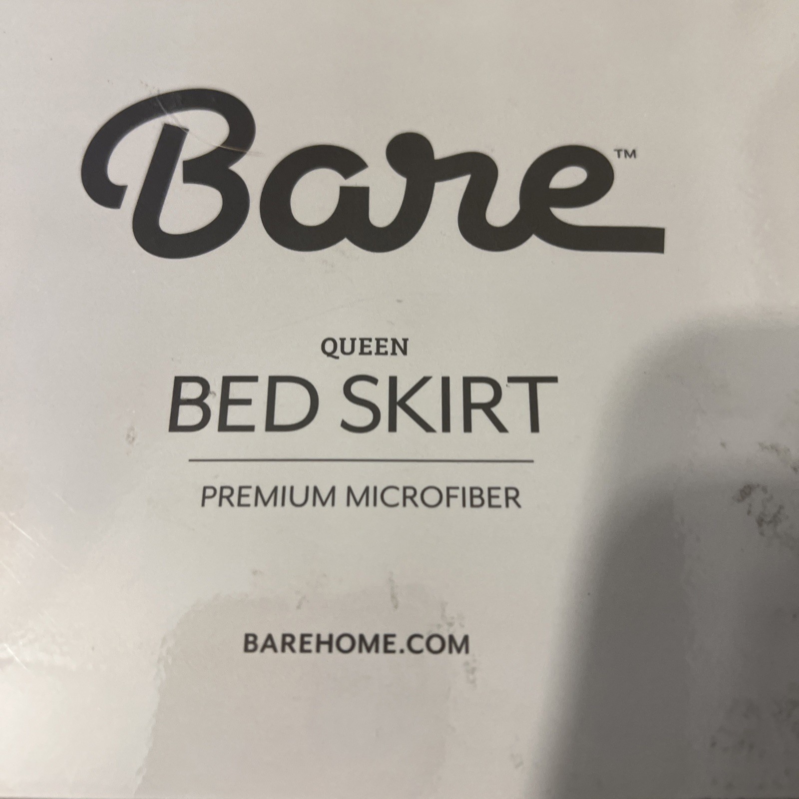 Light gray Queen Bed Skirt Bare Home Double Brushed Easy Fit 15" Deep