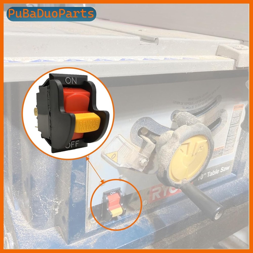 SW7B On-Off Toggle Switch 2 Prong, Replacement for Delta Table Saw, Drill Press,