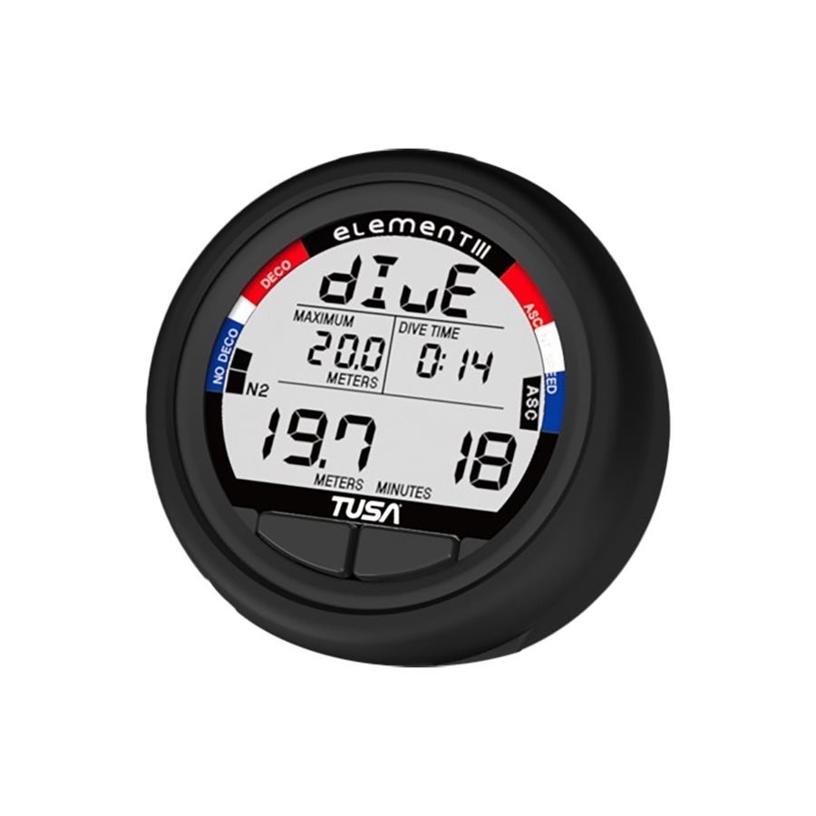 Tusa Element III Scuba Dive Computer Module Nitrox Compatible Backlit Display 3