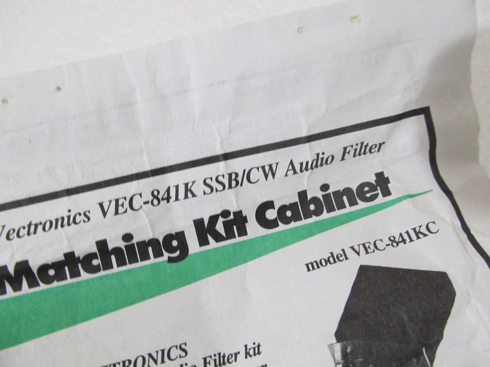 VECTRONICS / MFJ Kit Cabinet Case Enclosure VEC-841KC for VEC-841K Audio Filter
