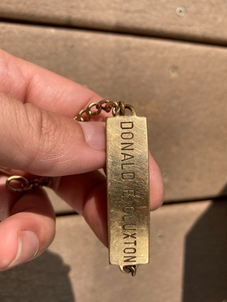 WW2 USAAF US Army Air Force ID Identification Bracelet Lt. Colonel