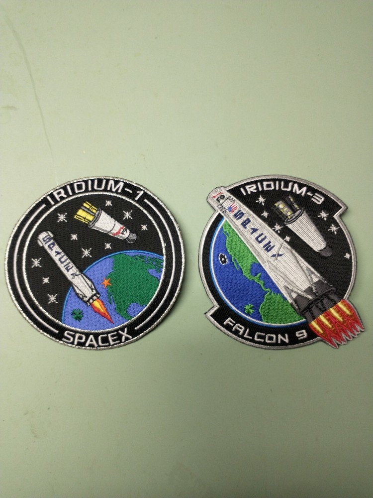 SpaceX Iridium 1 and Iridium 3 Authentic Mission Patch Set