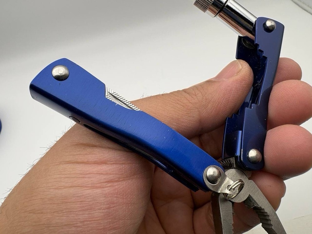 Blue Stainless Steel Multi-Functional Hand Tool Kit