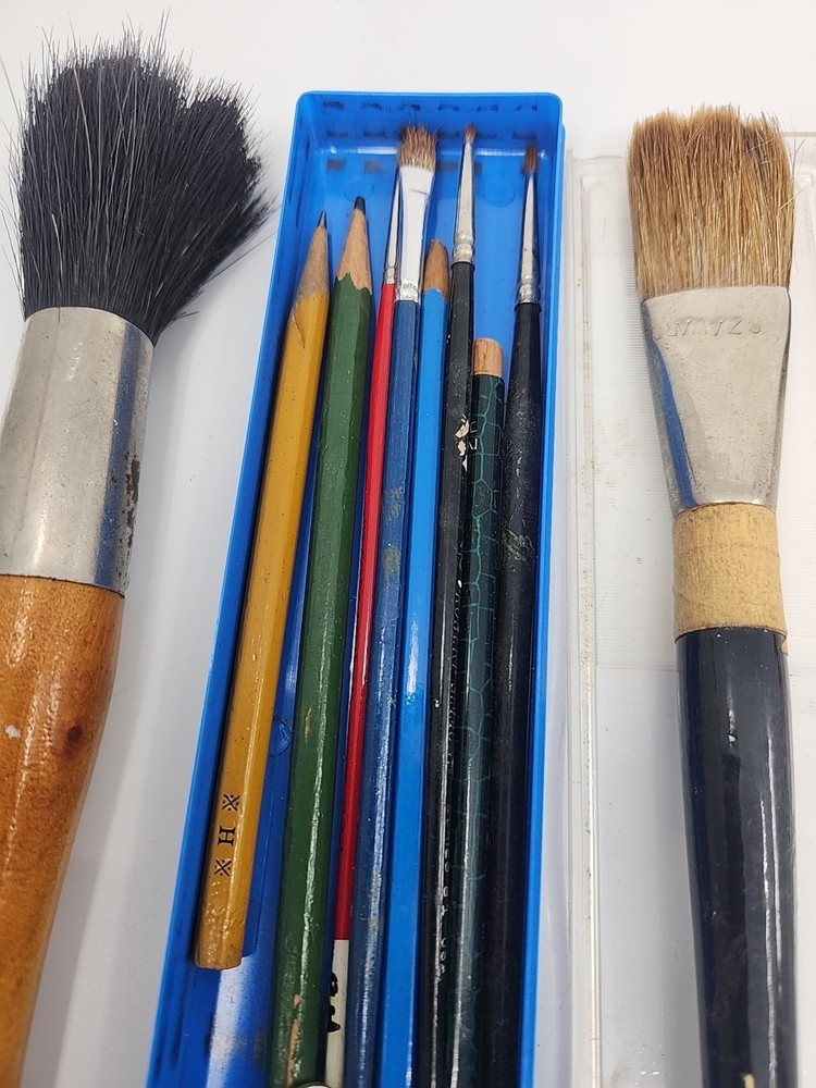 Vintage K&E & Etc Lettering Drafting Ruling Tools Lot Pens Stencils Tips School