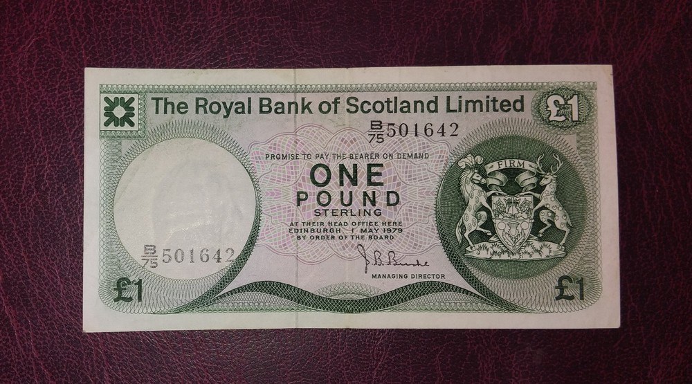 Scotland 1 £ banknote,1979year (normal condition)
