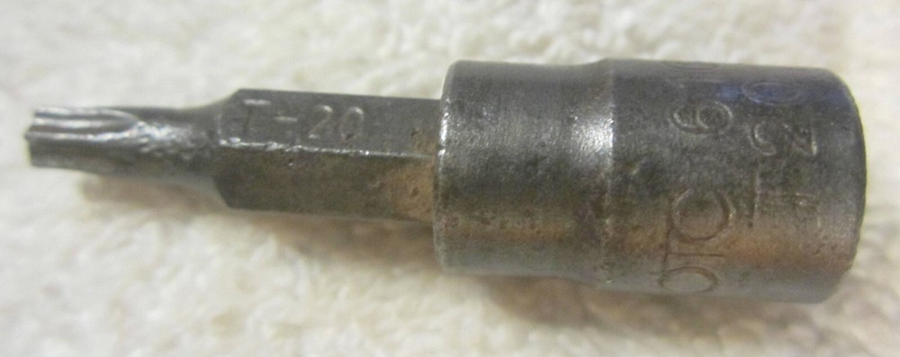 1/4" drive,#6103 OTC Tools T20  ,1/4” Dr., Torx Bit Socket VTg bit,tool