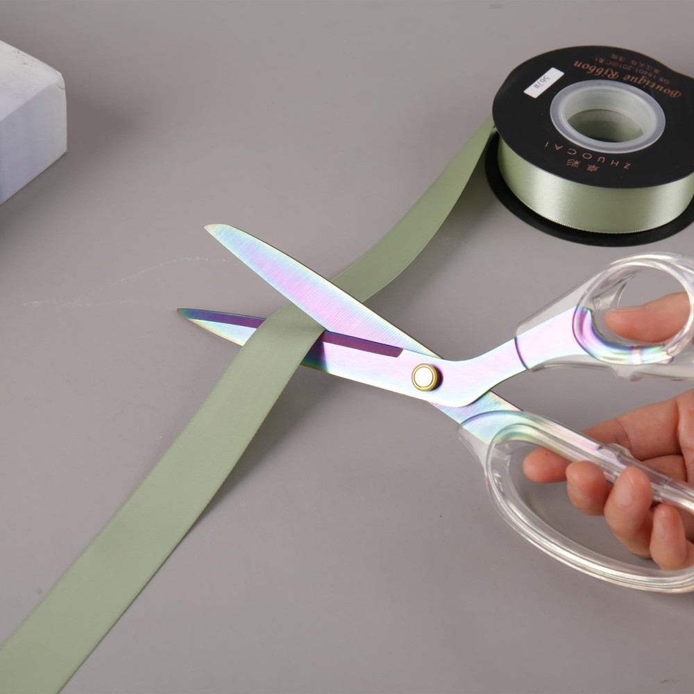 Acrylic Rainbow Scissors, 9” Ultra-Sharp Titanium Coated Blades and Sharp