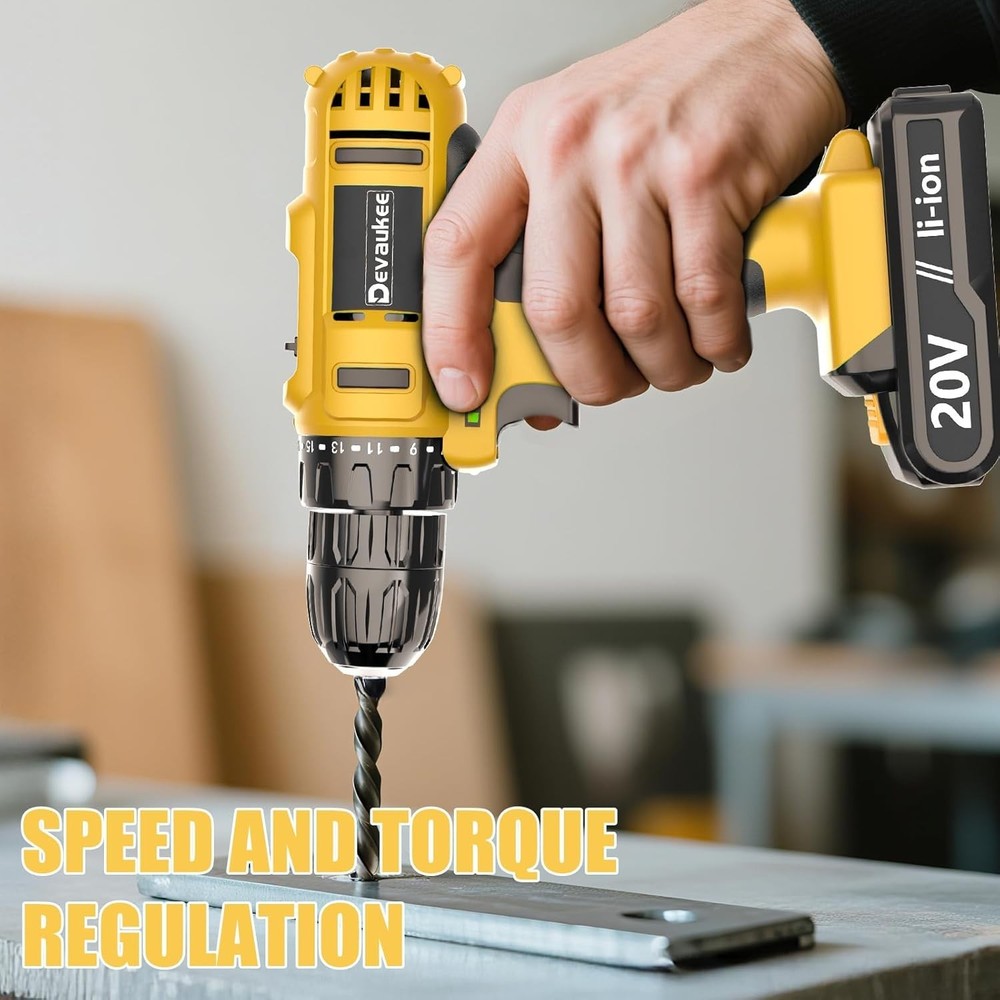 Compact 20V Electric Drill with 2 Speeds & Keyless Chuck - Ultimate Power Tool