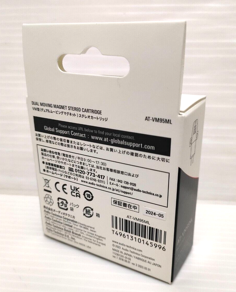 audio-technica VM type Stereo Cartridge AT-VM95ML Solid Micro Linear Needle Red