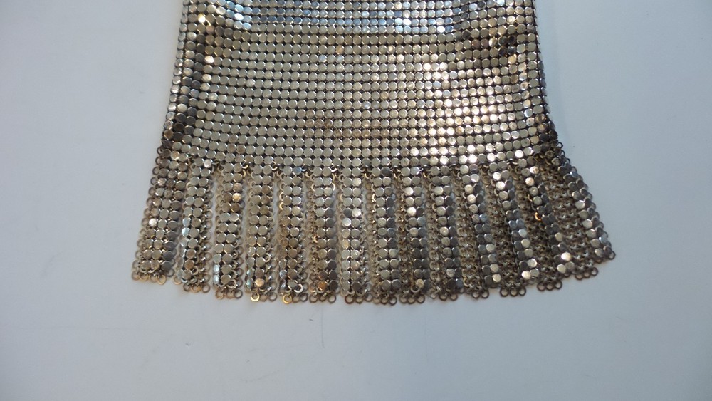 Vintage Whiting & Davis Silver 10" Mesh Handbag, c. 1900