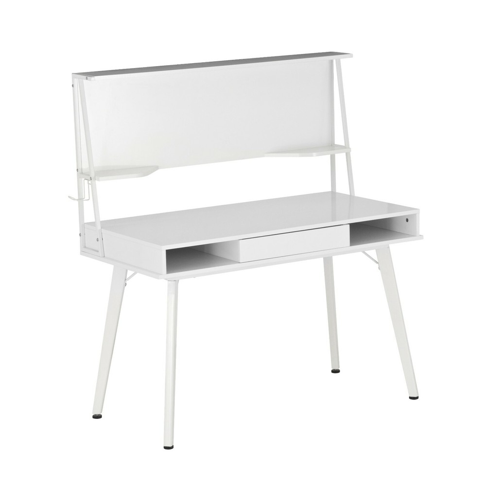 Techni Mobili Study Desk Computer Workstation w/ Multiple Storages & Whiteboard