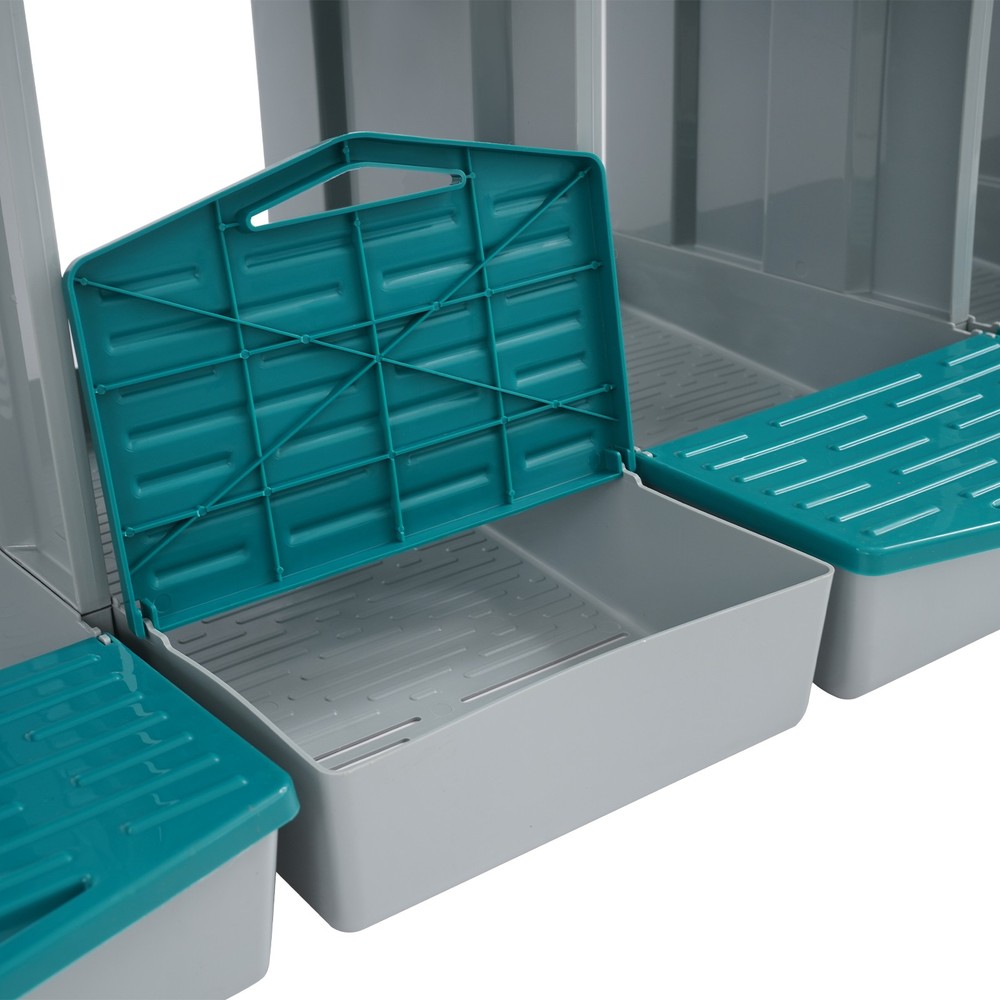 4-Compartment Chicken Nesting Box, Chicken Laying Box with Egg Collection