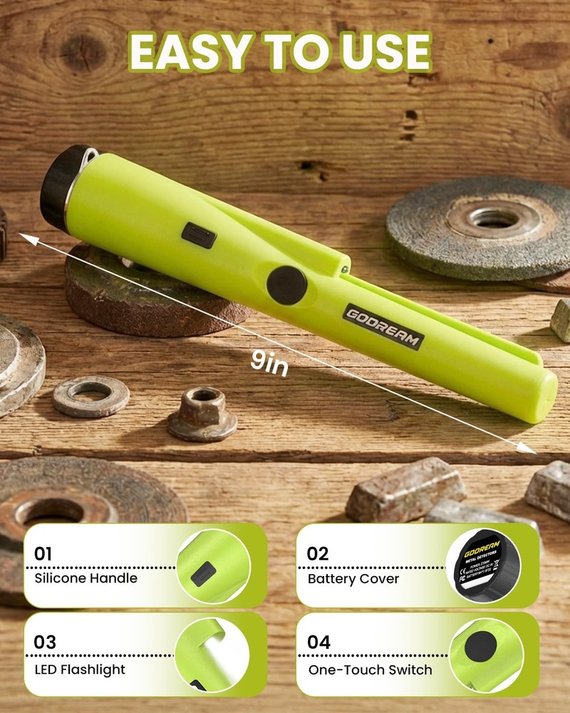 Metal Detector Pinpointer for Adults & - Waterproof Handheld Pin Pointer Wand...