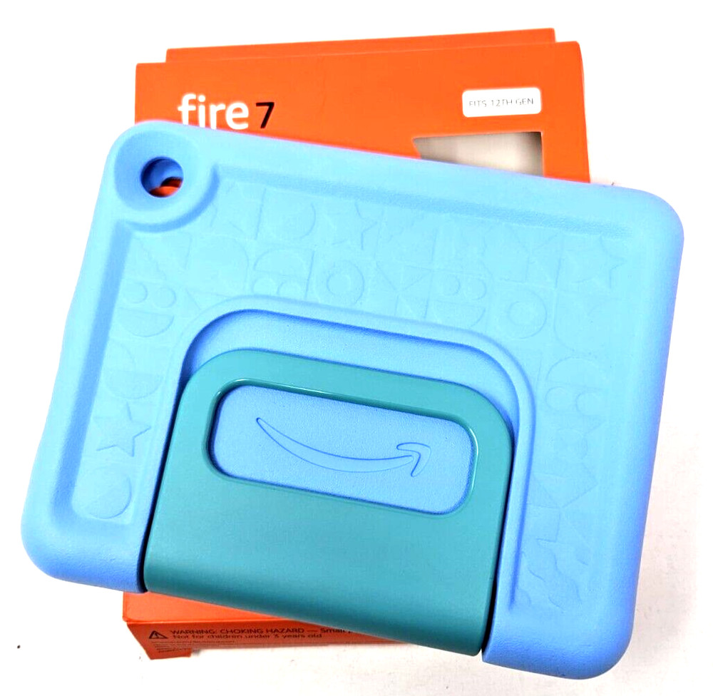 Amazon Fire 7 Case 12th Generation 2022 - Kid Proof Shockproof Cover Stand Blue