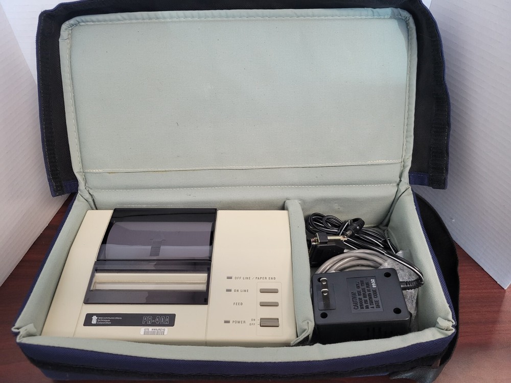 Seiko Instruments TTC Acterna PR-40A Thermal Printer w/ AC Adapter and Cable #04