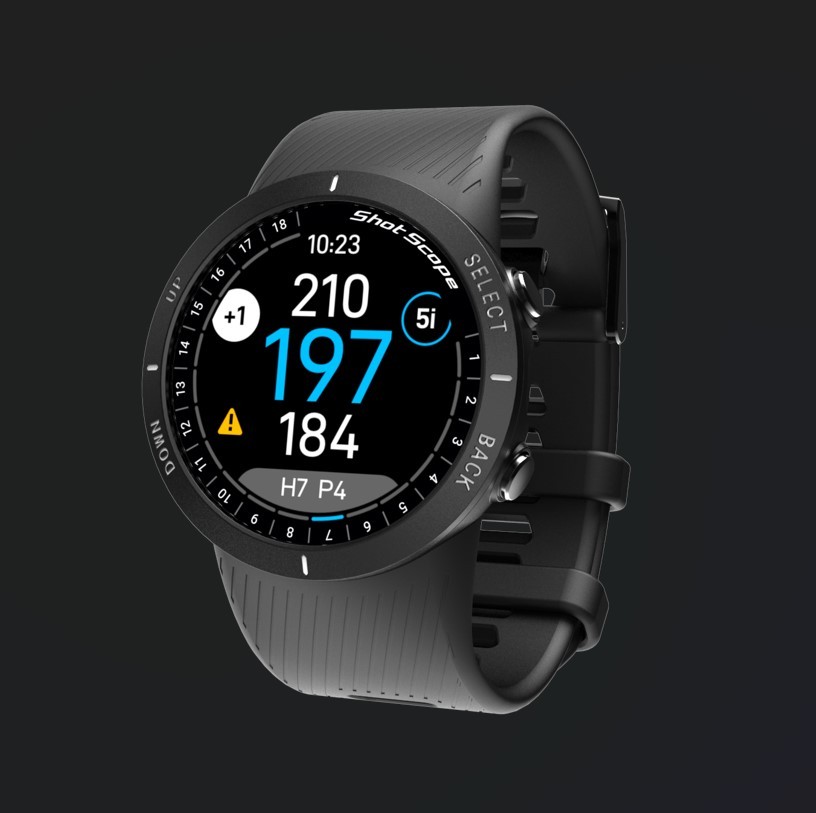 Shot Scope V5 GPS & Performance Tracking Touch Screen Golf Watch, Black