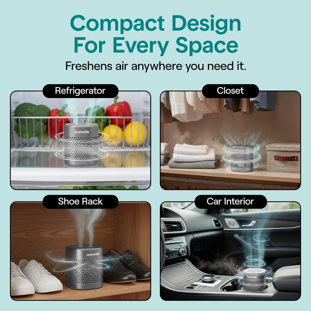 Fridge Deodorizer & Odor Eliminator, Multi-Use Refrigerator Deodorizer Aluminum