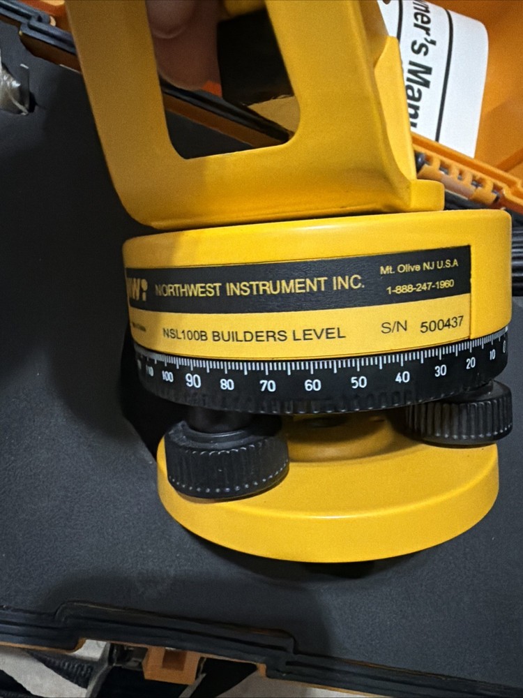 Northwest Instruments NWI Siteline Builders Level NSL100B Case Instructions