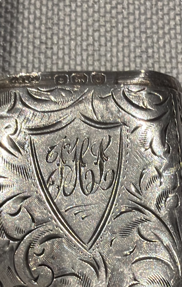 Antique Solid Silver Vesta Case, Birmingham