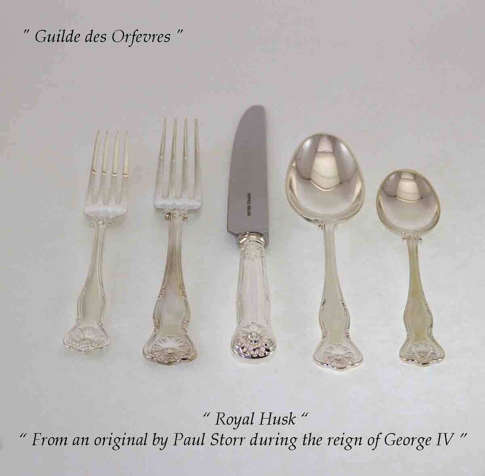 Finest Silver Plated 5 Pc Place-Setting, Royal-Husk