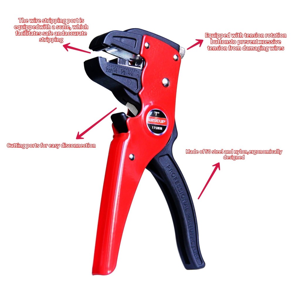 WISEUP Automatic Quick Strip Wire Stripper and 2 in 1