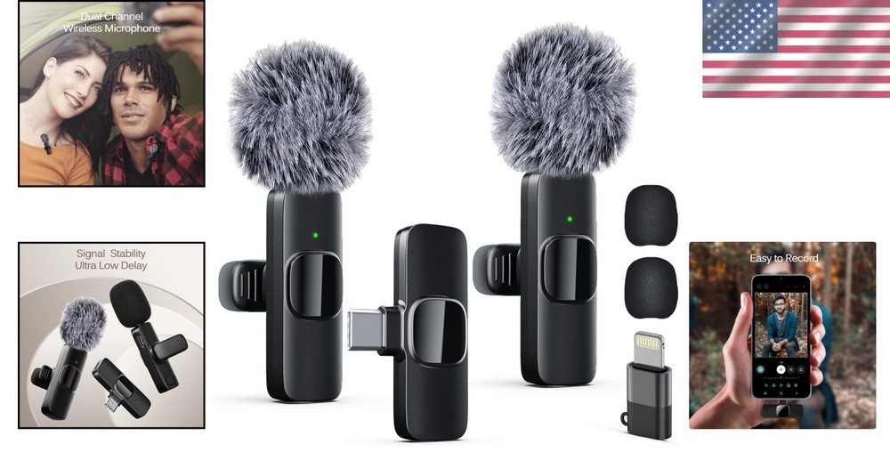 Omnidirectional Wireless Microphone for Video Recording with Plug & Play Feature