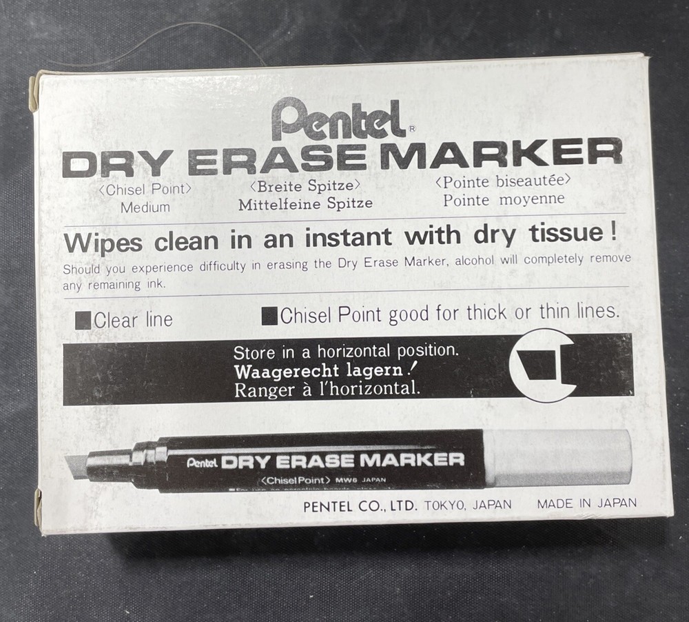 Pentel Dry Erase Marker Chisel Point Medium Brown 1 Dozen MW6 - New