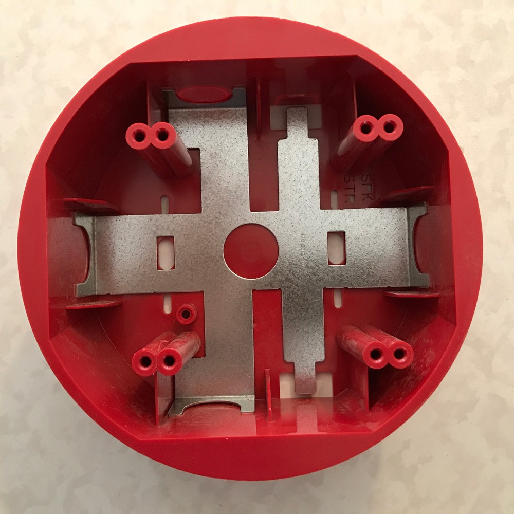 NEW System Sensor SpectrAlert Advance SBBCR Ceiling Mount Surface Back Box Red