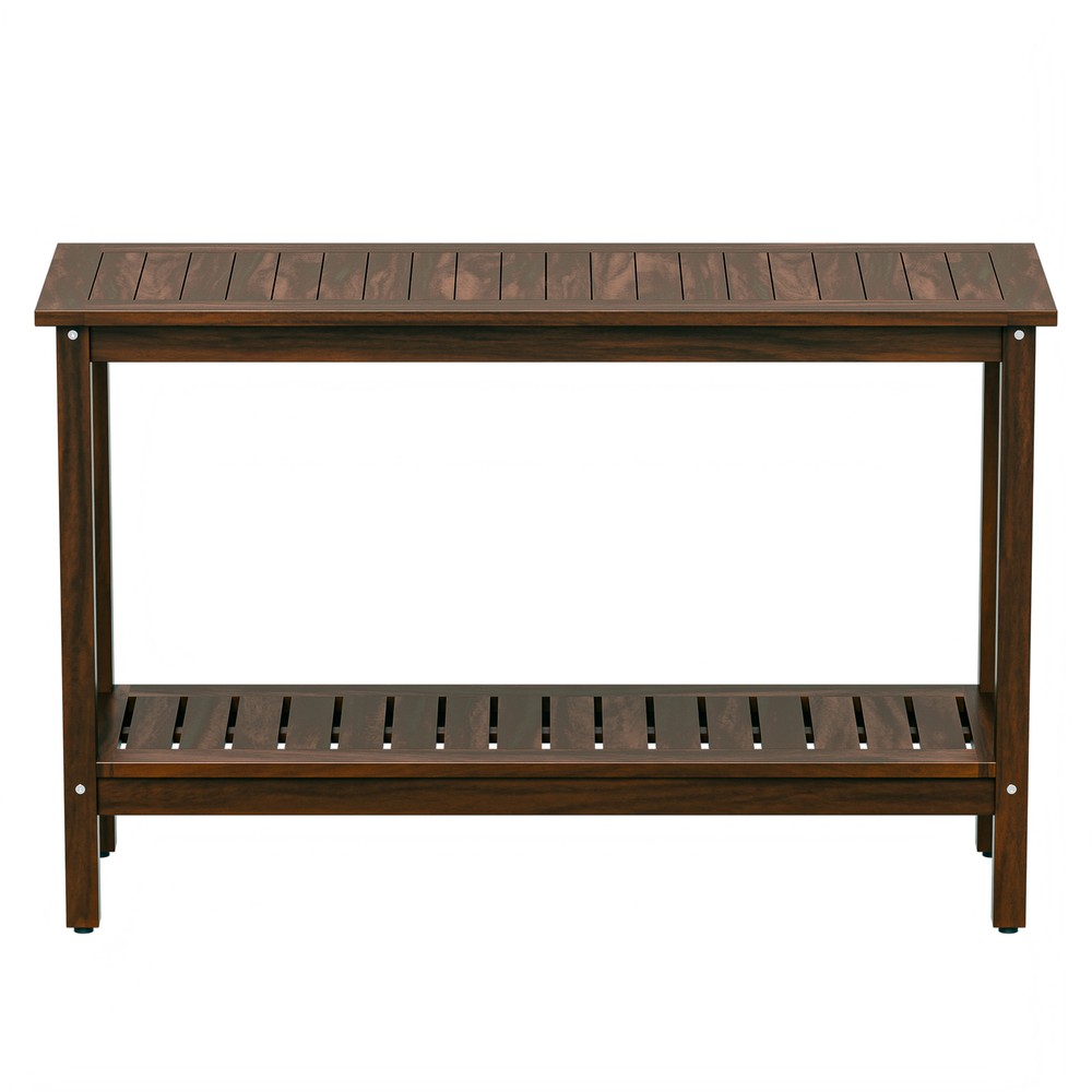 48" Console Table Multiuse Buffet Bar Storage Organizer with Foot Slider Coffee