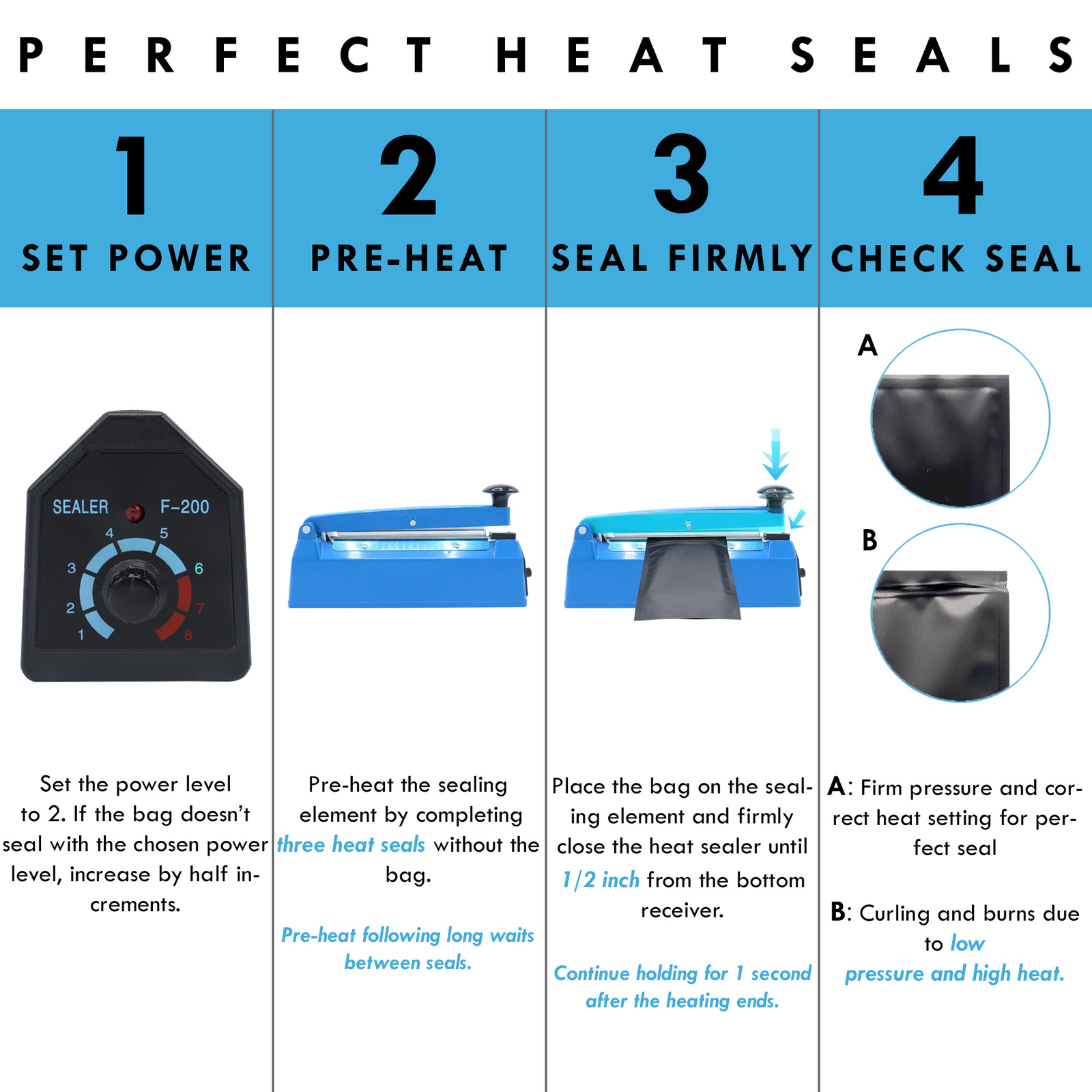 100 New Glossy Metallic Foil Mylar Resealable Bags in Different Colors and Sizes