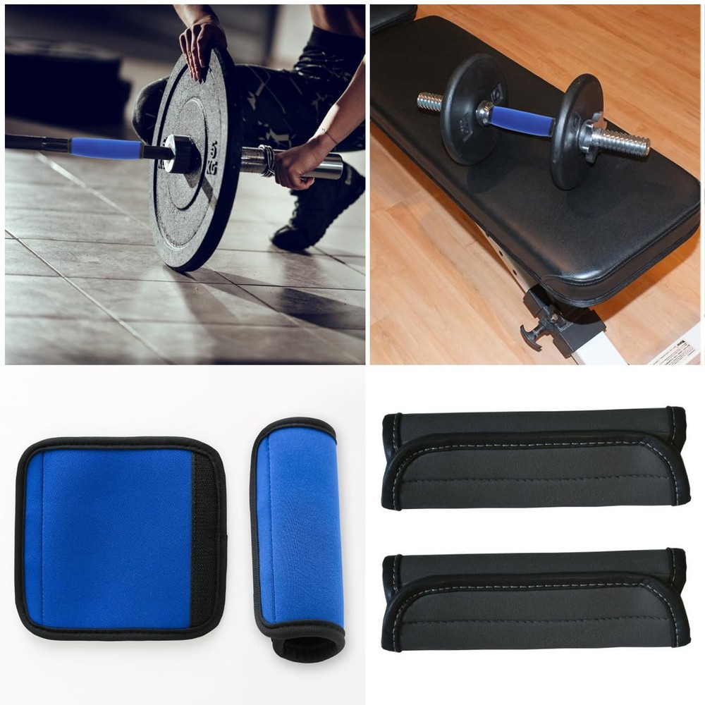 3 Pack Pull Up Bar Dumbbell Barbell Gymnastic Rings Grips Soft Buffer Cover