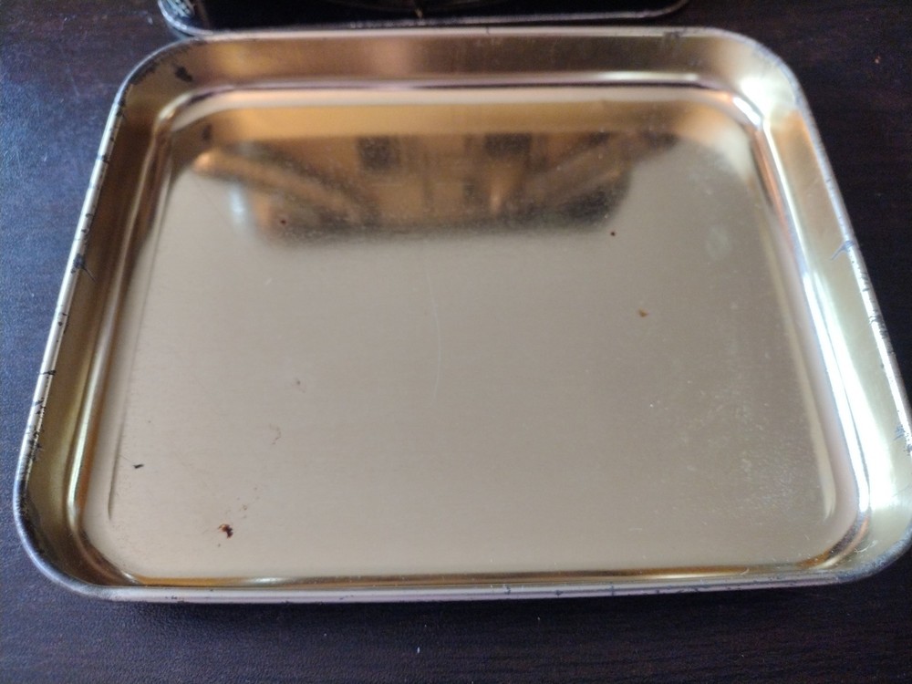 SINGER Sewing Machine Metal Storage Accessory Box black 2 Handles