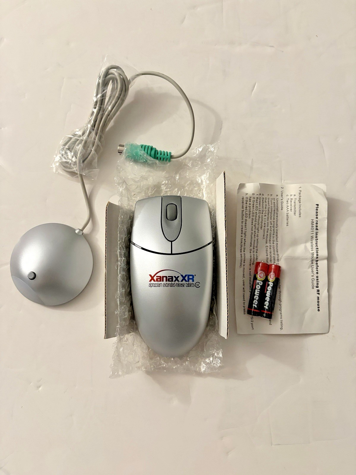 Vintage Xanax Pharmaceutical Rep Advertising Wireless Mouse Rare Collectible