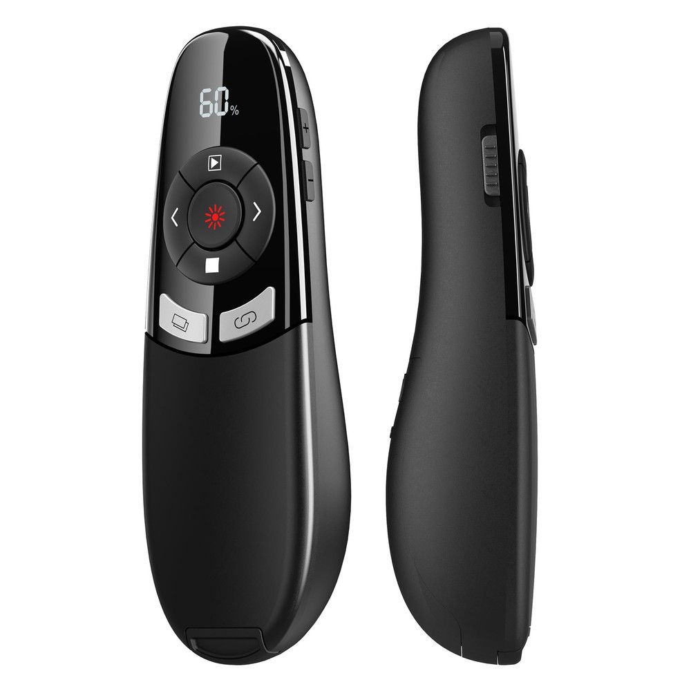 USB Type C Wireless Presentation Clicker Remote Pointer Timer Display for Mac