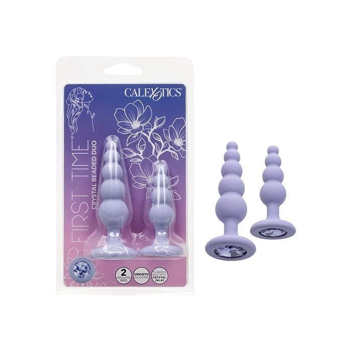 CalExotics First Time Crystal Beaded Duo Anal Plug