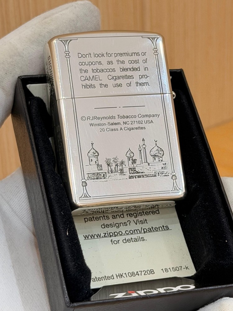 Zippo Lighter CAMEL BOX Silver + New Box
