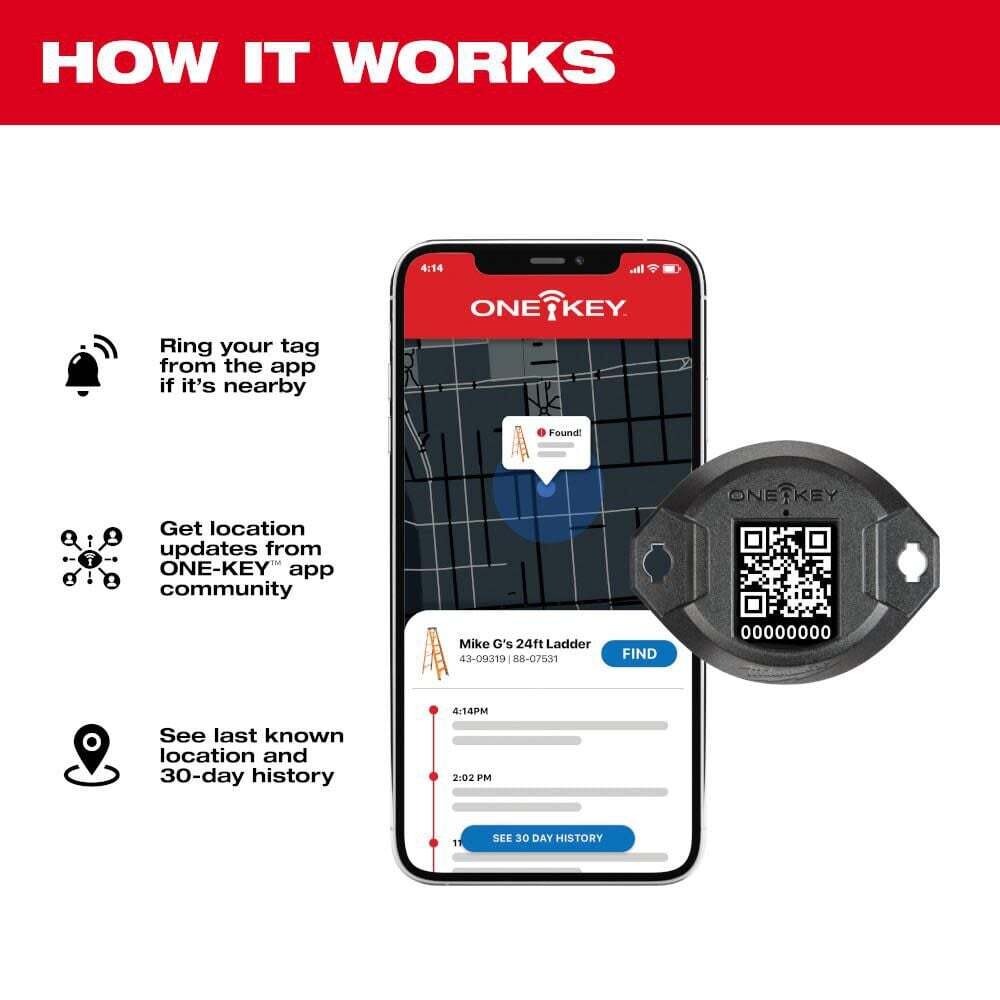 Milwaukee One-Key Bluetooth Tracking Tag
