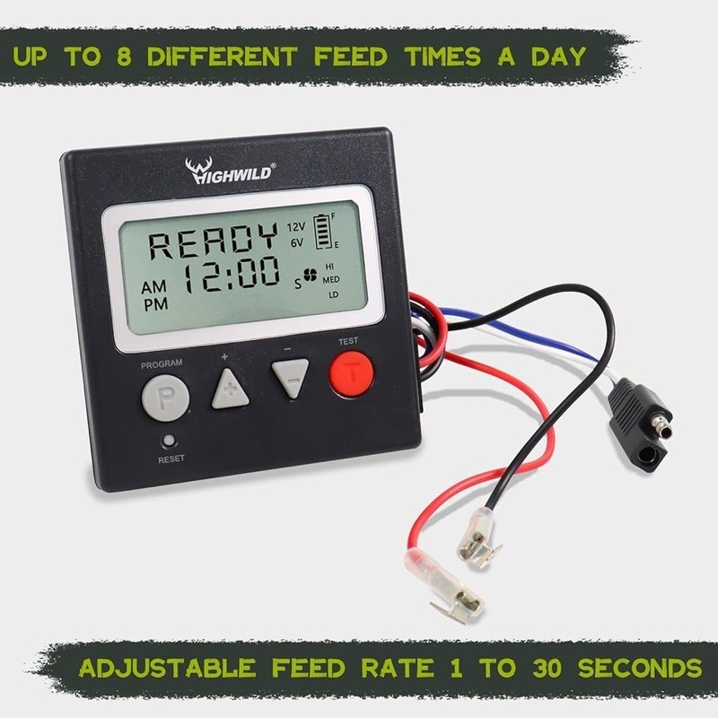 6V Deer Feeder W/ Timer Precision Control Weatherproof Easy Installation