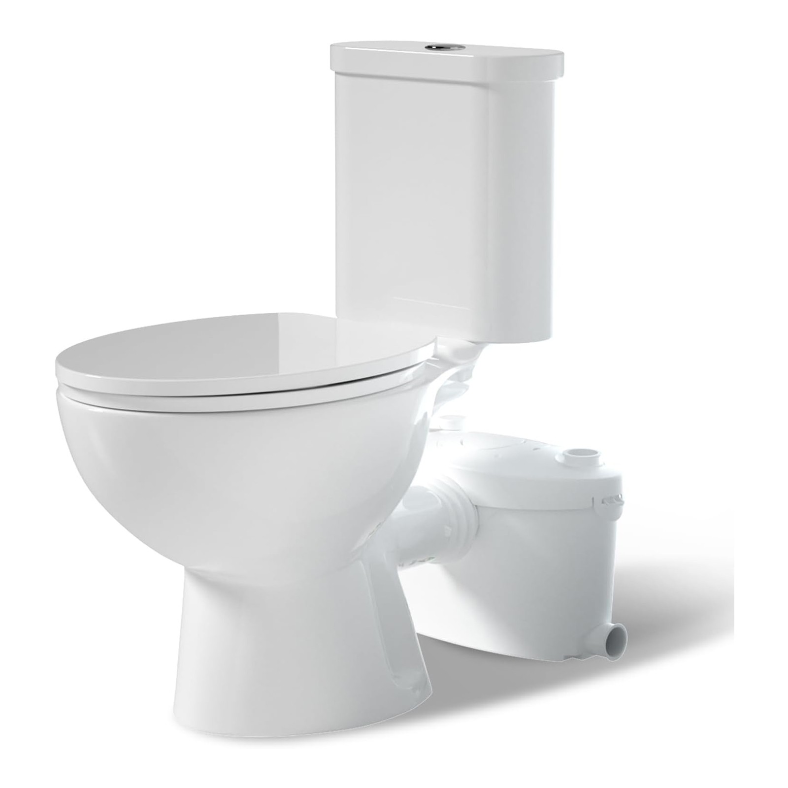 750W Macerating Toilet System Upflush Toilet with Pump 4 Inlets for Basement