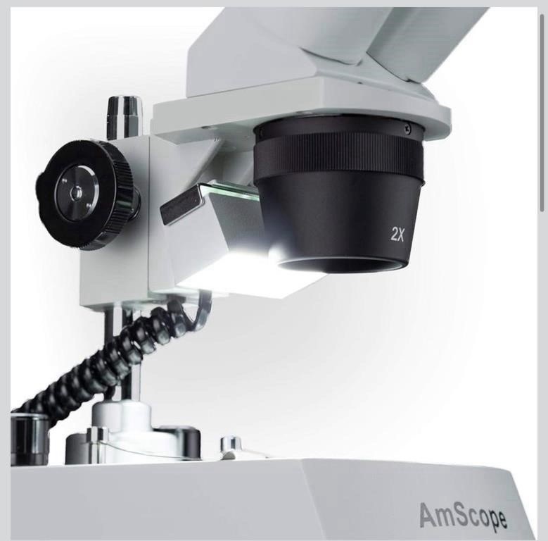 AmScope SE306R-PZ Forward Binocular Stereo Microscope - 20x-80x Magnification