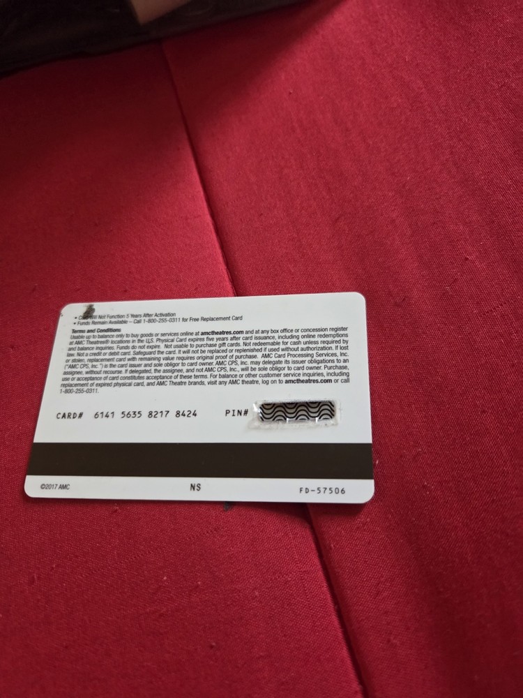 AMC Cinema Gift Card $20