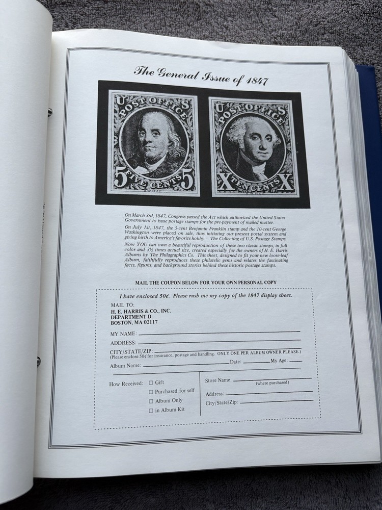 1976 H.E. Harris United States Liberty Stamp Album Mint FREE SHIPPING